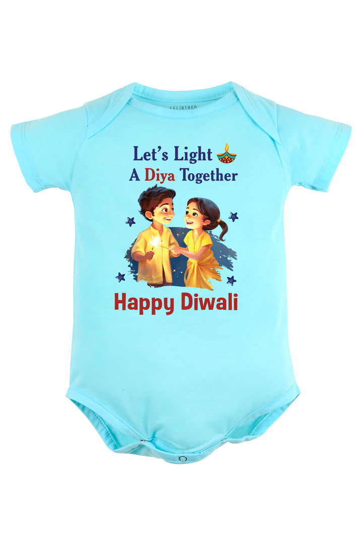 Let's Light A Diya Together Happy Diwali Baby Romper | Onesies