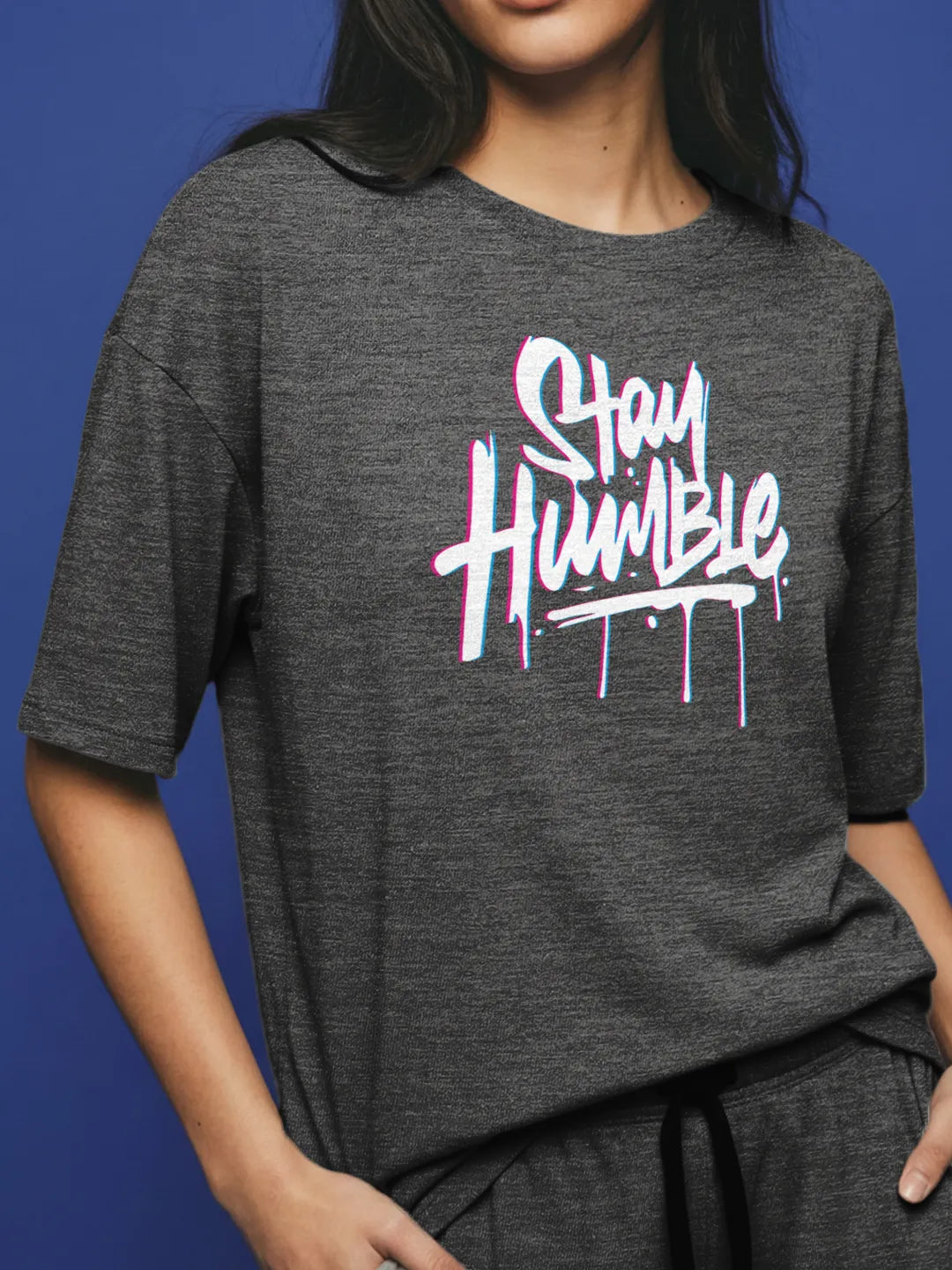 Stay Humble Cotton Girls T Shirt and Shorts Combo Set