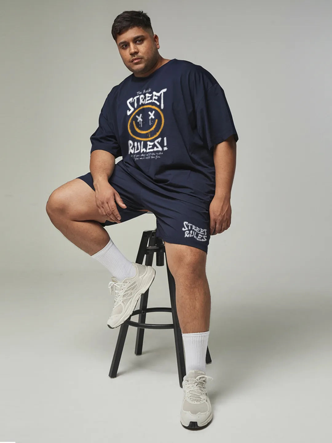 Street Rules Cotton Mens T Shirt and Shorts Combo Set