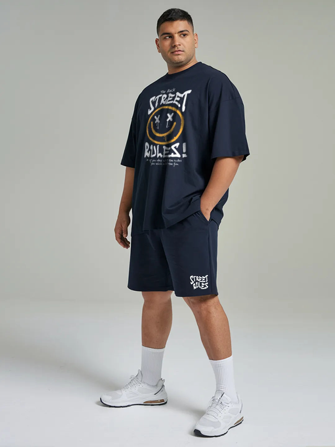 Street Rules Cotton Mens T Shirt and Shorts Combo Set