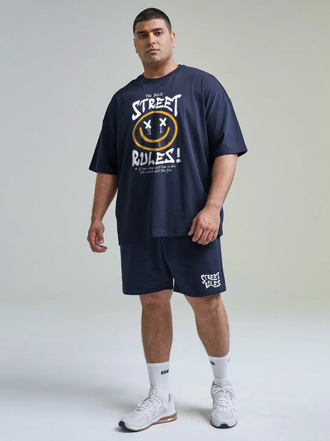 Street Rules Cotton Mens T Shirt and Shorts Combo Set