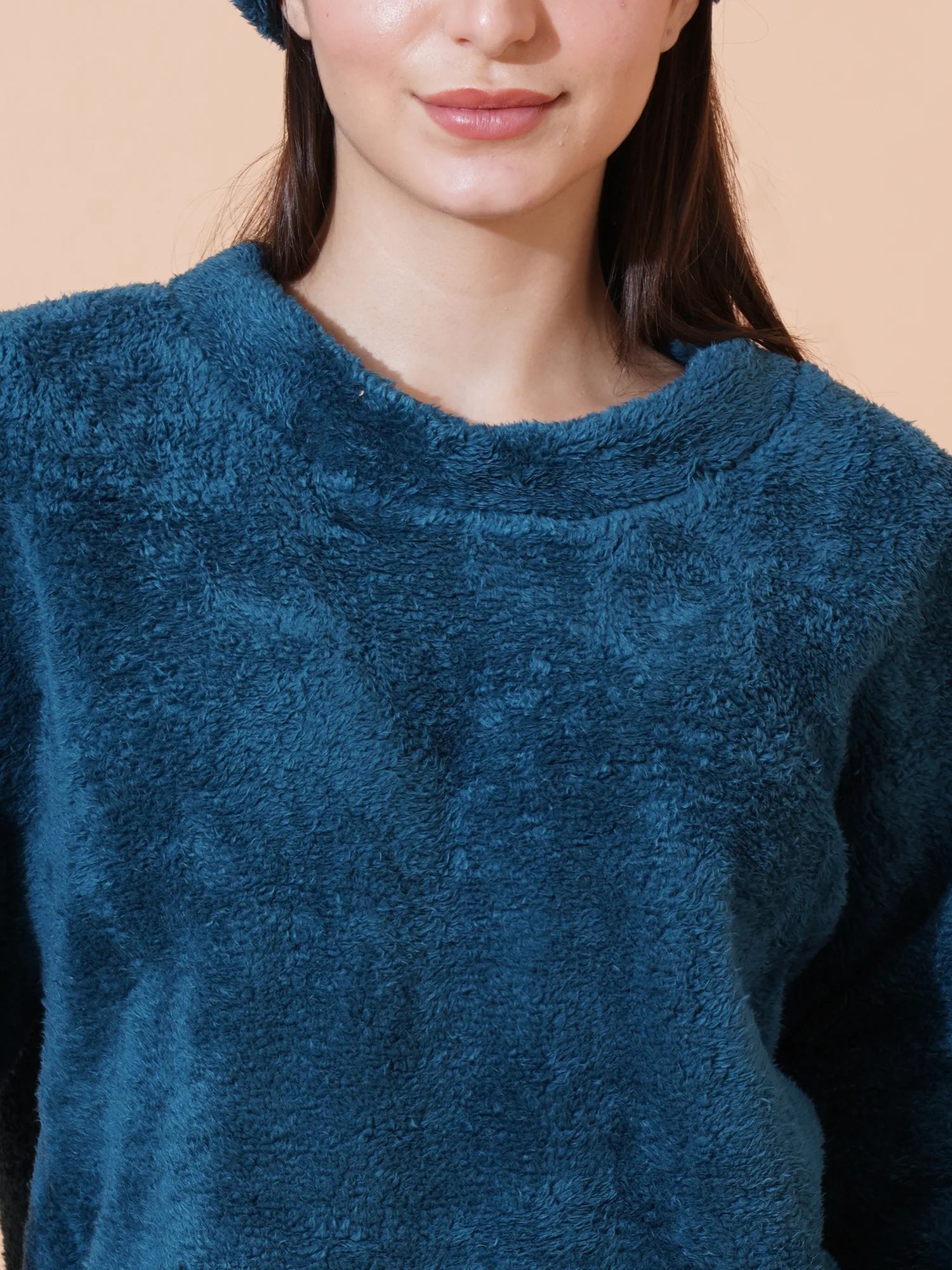 Teal Blue Teddy Winter-Wear Set