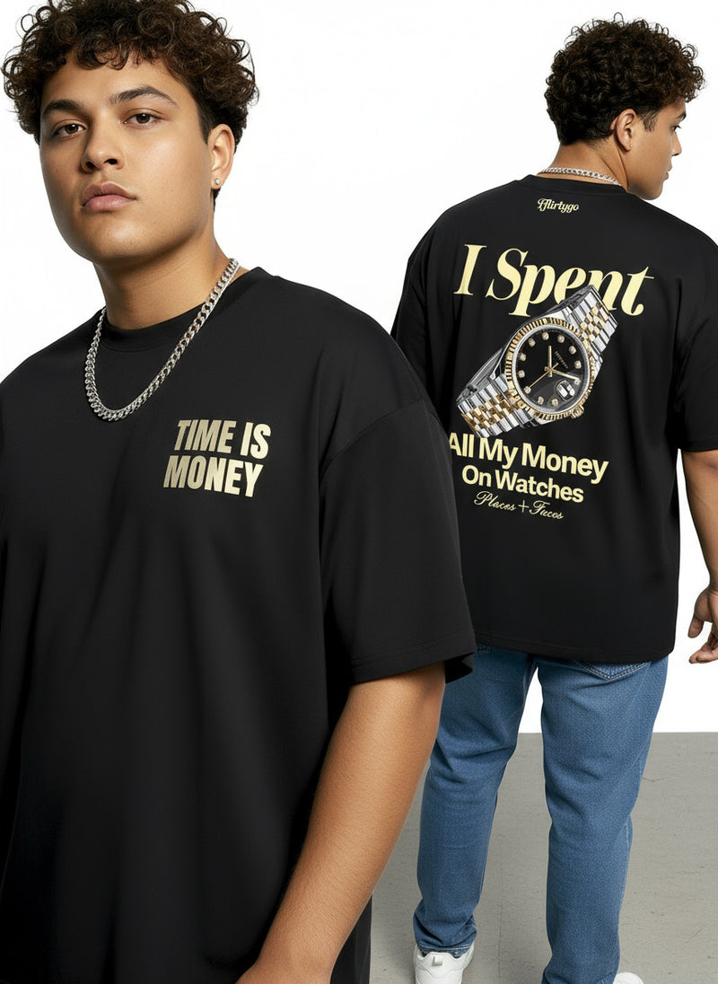 I Spent All My Money On Watches Men's Oversized T-Shirt