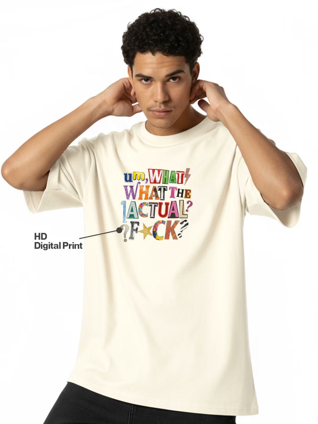 What The Actual F*ck Men's Oversized T-Shirt