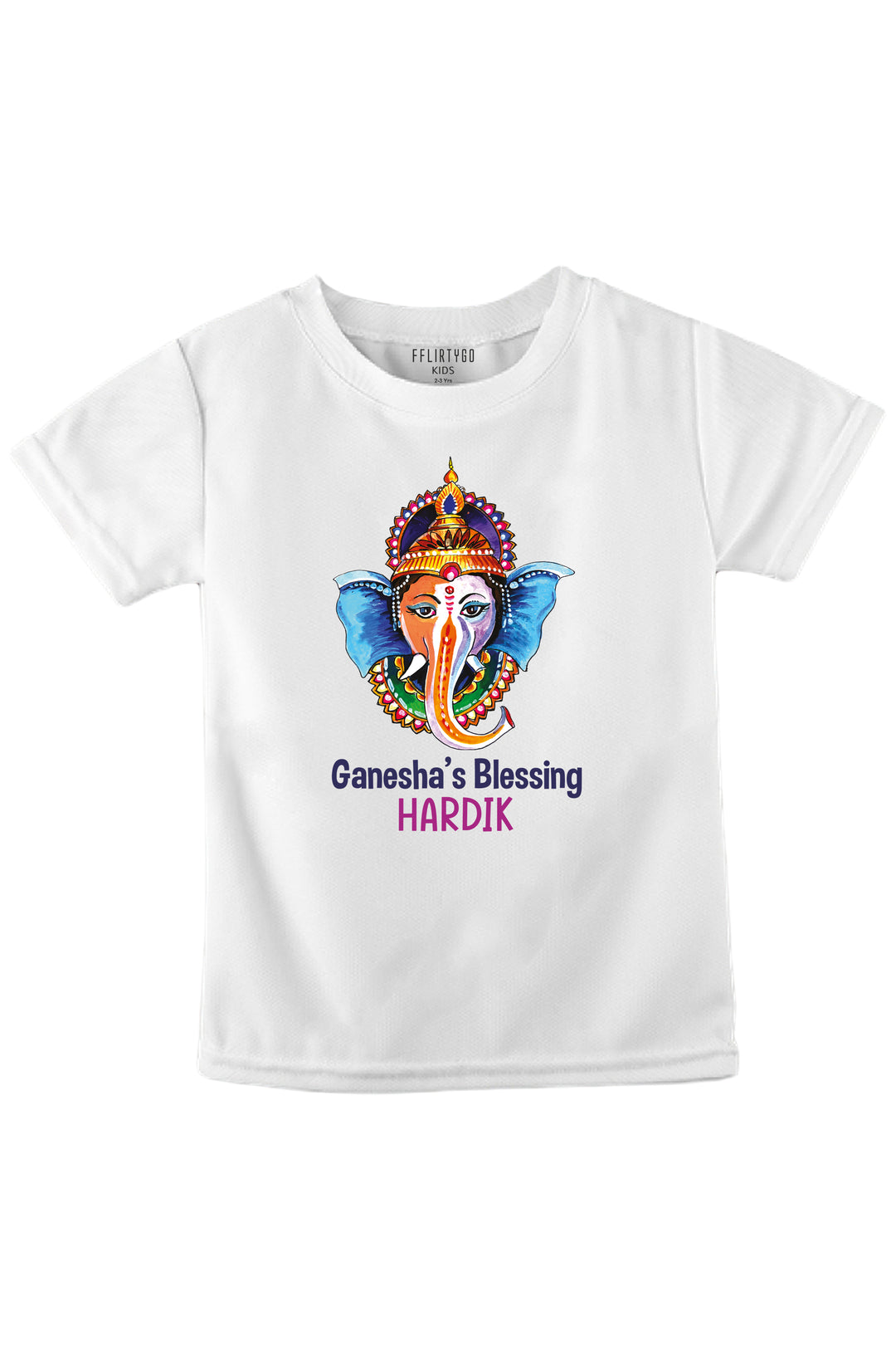 Ganesha's Blessing Kids T Shirt w/ Custom Name