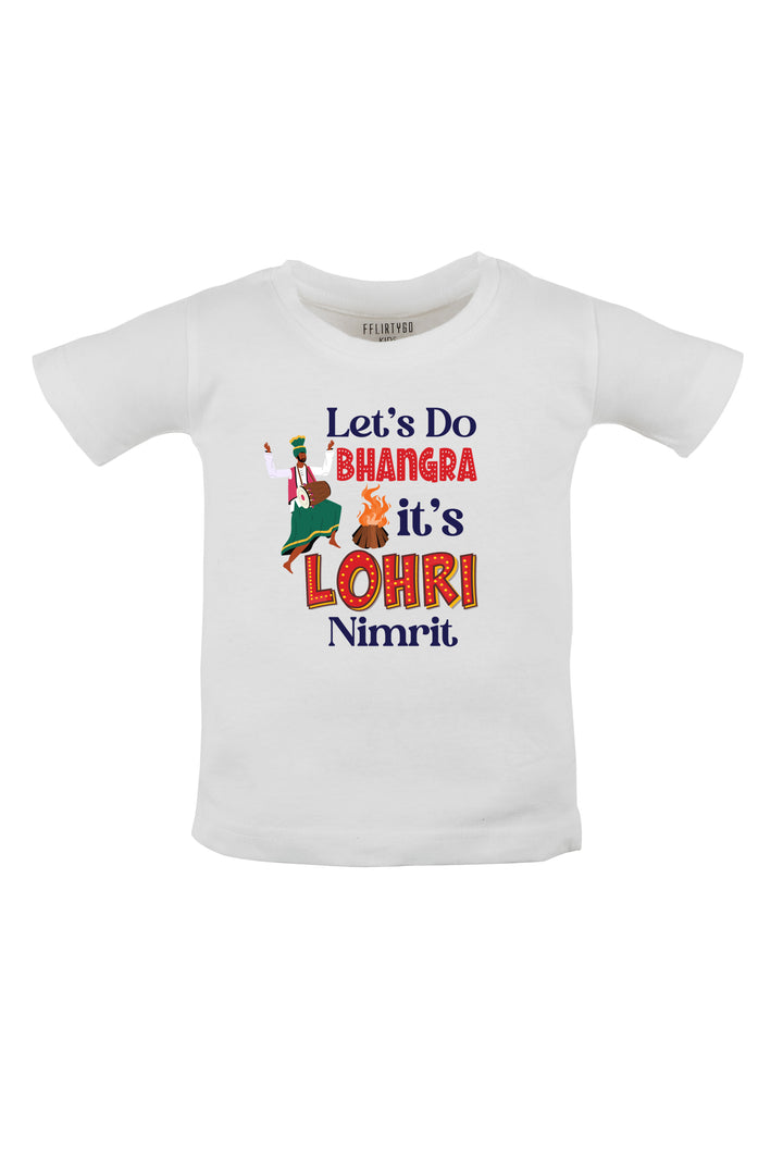 Let's Do Bhangra It's Lohri Kids T Shirt w/ Custom Name