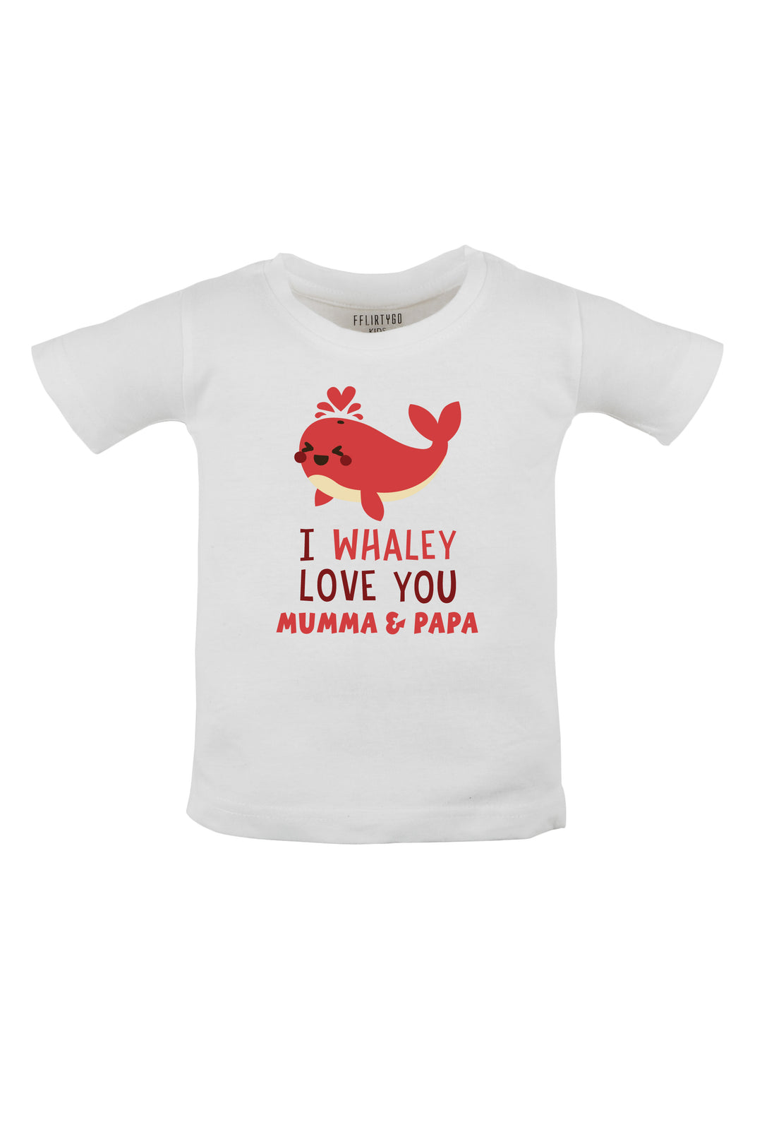 I Whaley Love You Mumma & Papa Kids T Shirt