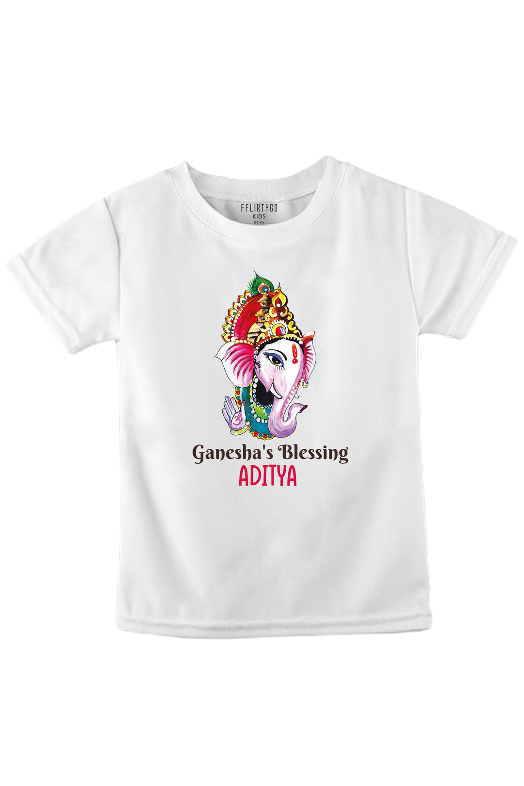 Ganesha's Blessing Kids T Shirt w/ Custom Name