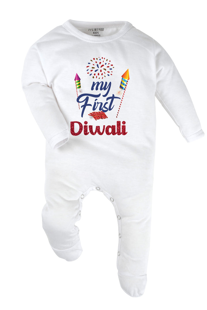 My First Diwali With Glitter Baby Romper | Onesies