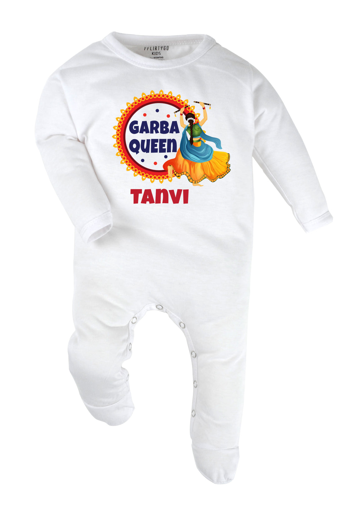 Garba Queen Baby Romper | Onesies w/ Custom Name