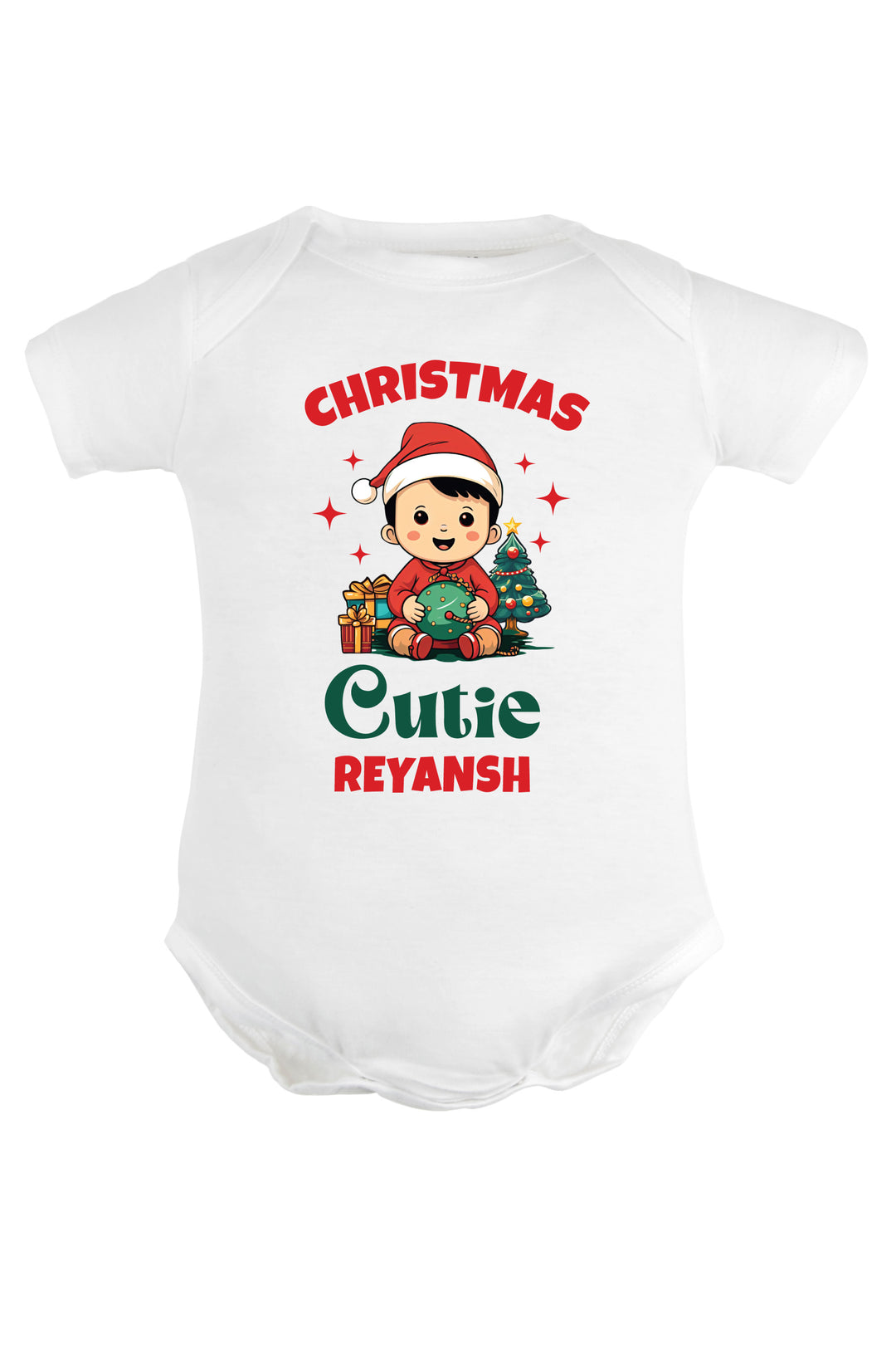Christmas Cutie Baby Romper | Onesies w/ Custom Name