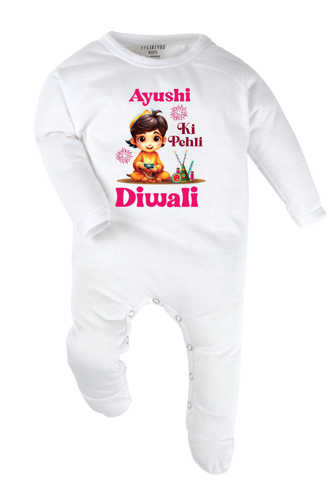Meri Pehli Diwali Baby Romper | Onesies w/ Custom Name