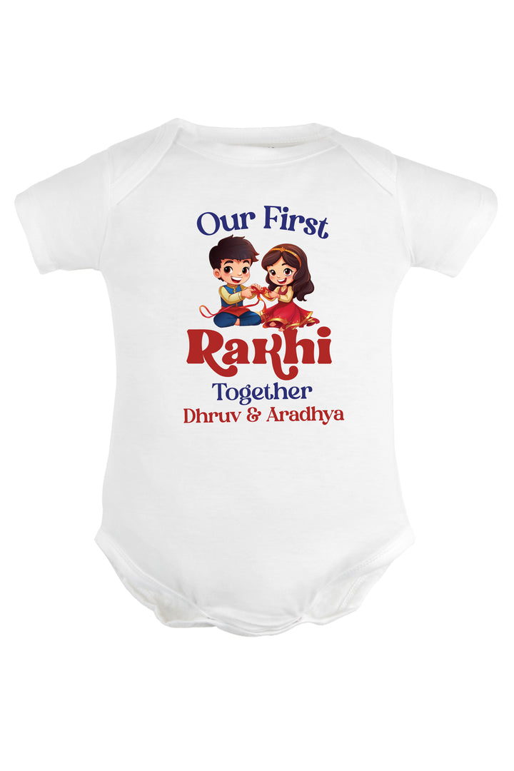 Our First Rakhi Together Baby Romper | Onesies w/ Custom Name
