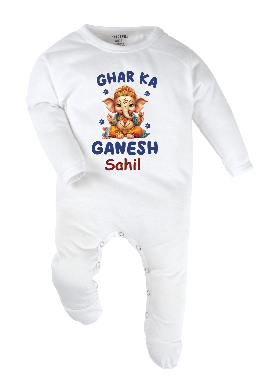 Ghar Ka Ganesh Baby Romper | Onesies w/ Custom Name
