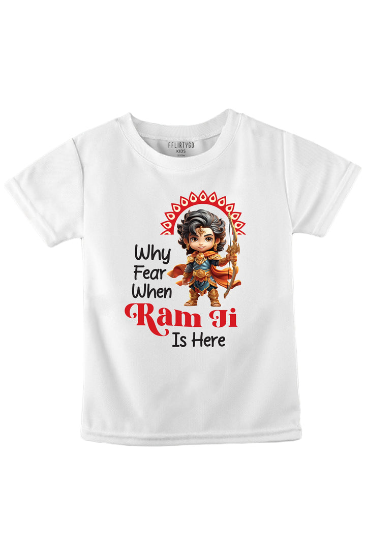 Why Fear When Ram Ji Is Here Kids T Shirt