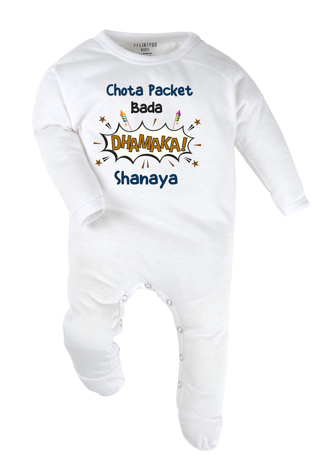Chota Packet Bada Dhamaka! Baby Romper | Onesies w/ Custom Name