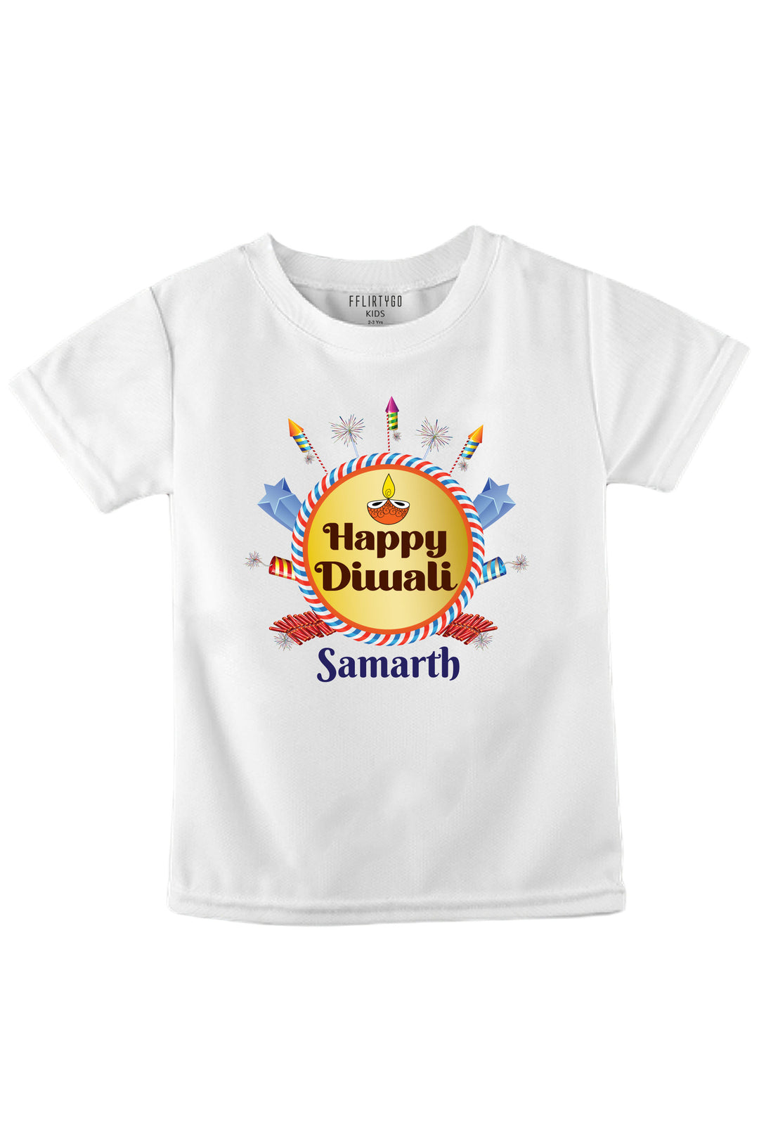 Happy Diwali Kids T Shirt w/ Custom Name