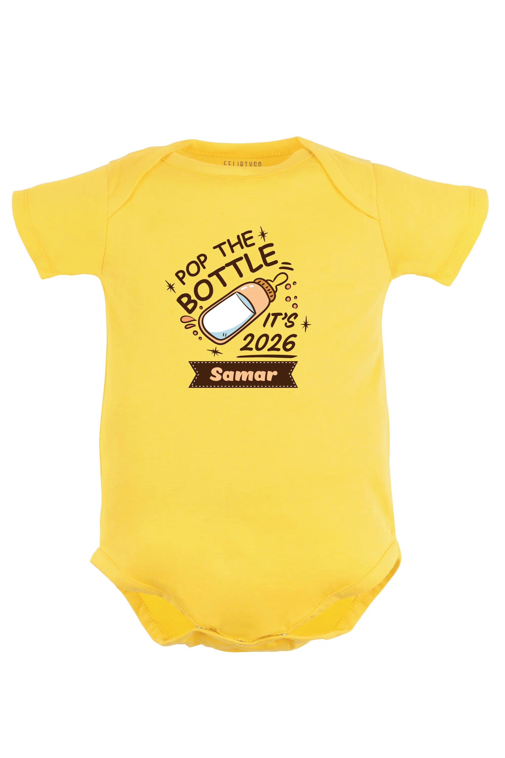 Pop The Bottles It's 2026 Baby Romper | Onesies w/ Custom Name