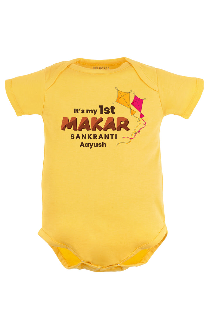 It's My 1st Makar Sankranti Baby Romper | Onesies w/ Custom Name