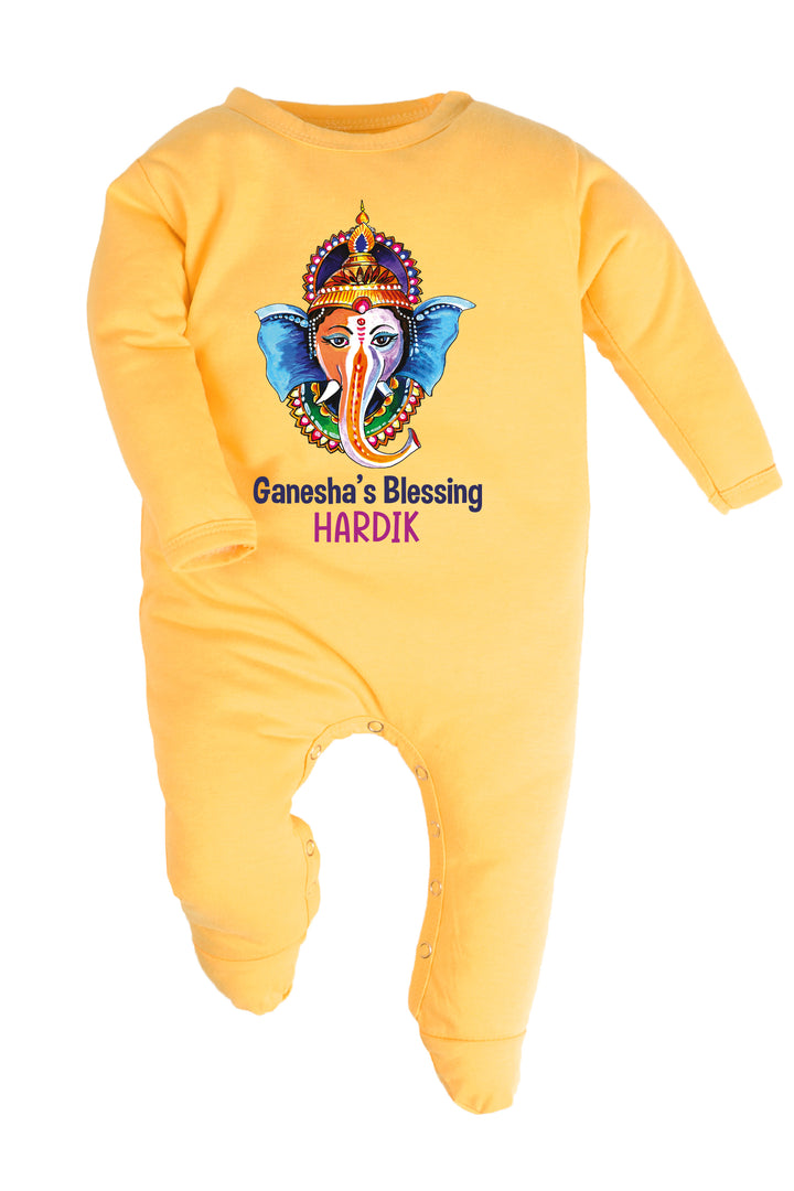 Ganesha's Blessing Baby Romper | Onesies w/ Custom Name