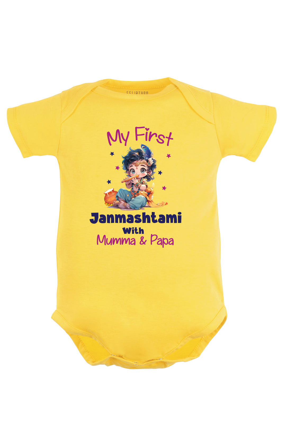 My First Janmashtami with Mumma & Papa Baby Romper | Onesies
