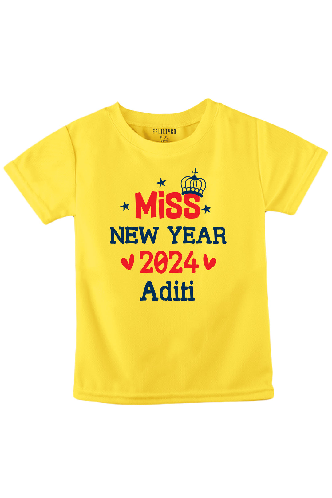 Miss New Year 2024 Kids T Shirt w/ Custom Name