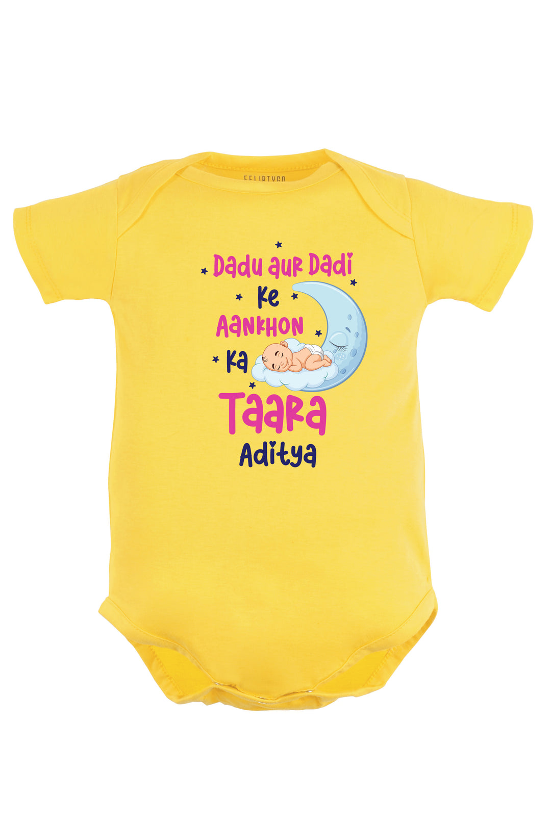 Dadu Aur Dadi Ki Aankhon Ka Taara Baby Romper | Onesies w/ Custom Name