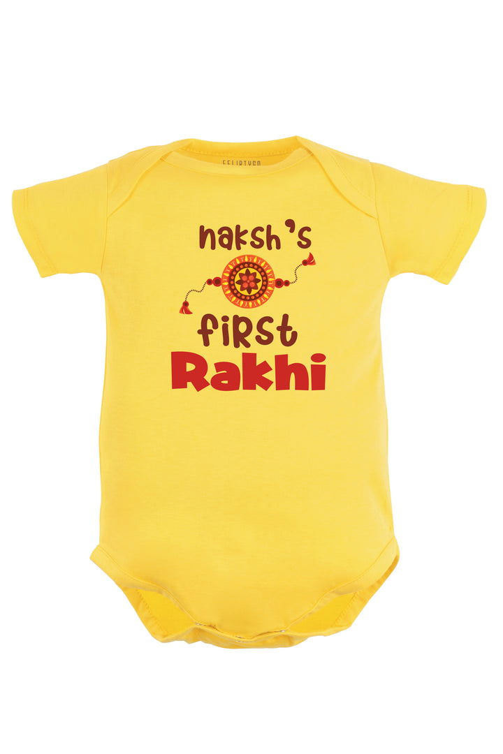 My First Rakhi Baby Romper | Onesies w/ Custom Name