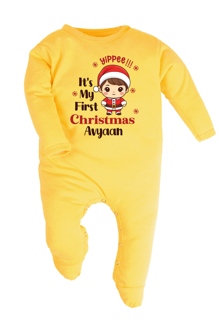 Yippee It's My First Christmas Baby Romper | Onesies w/ Custom Name