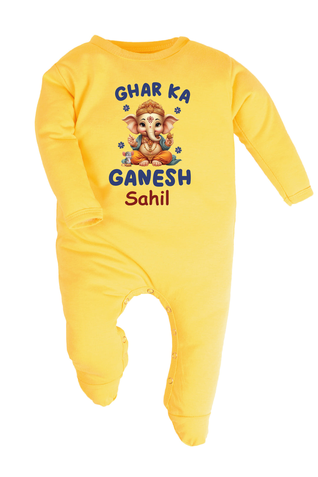 Ghar Ka Ganesh Baby Romper | Onesies w/ Custom Name