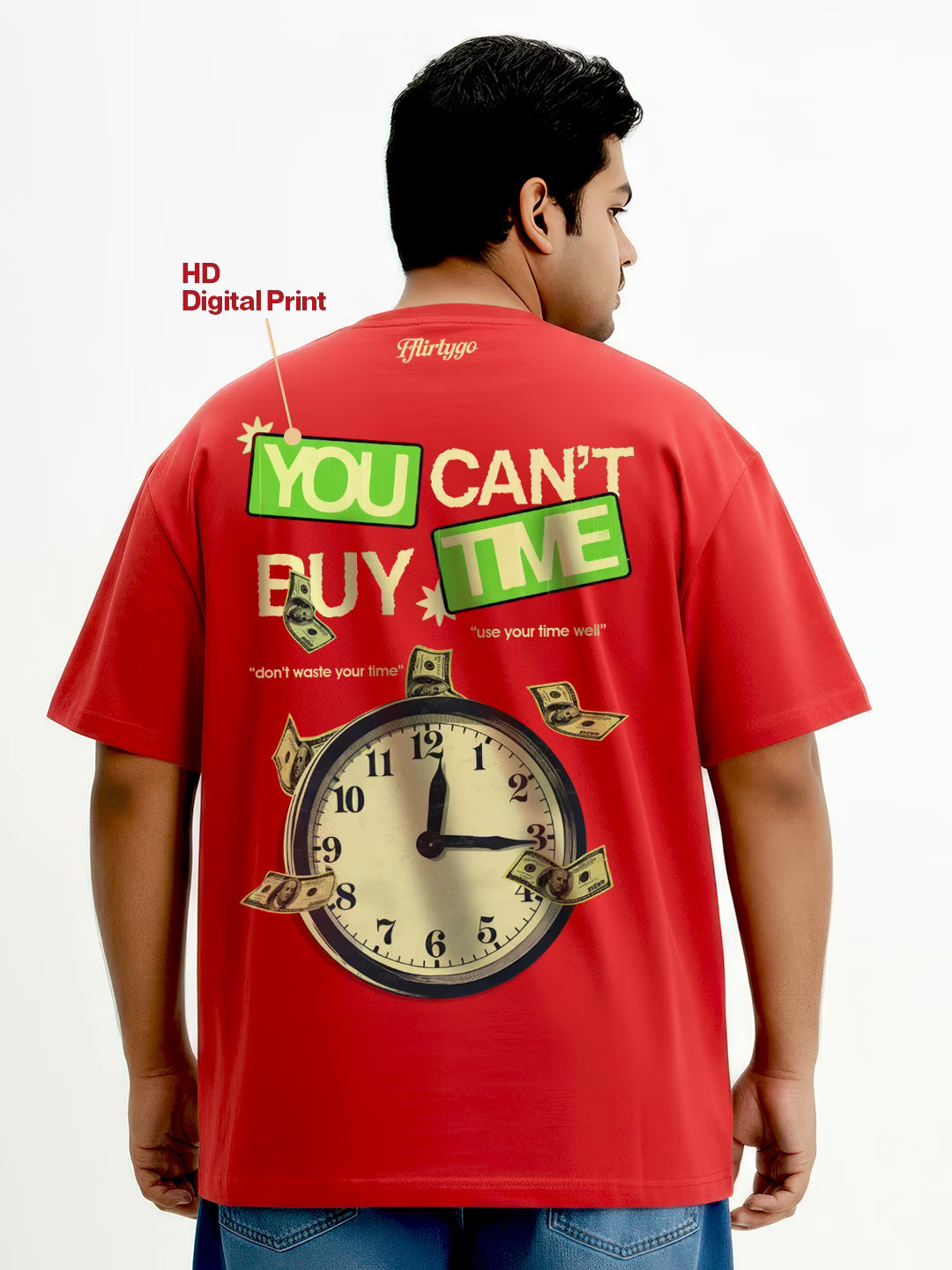 You Can't Buy Time Men's Oversized T-Shirt