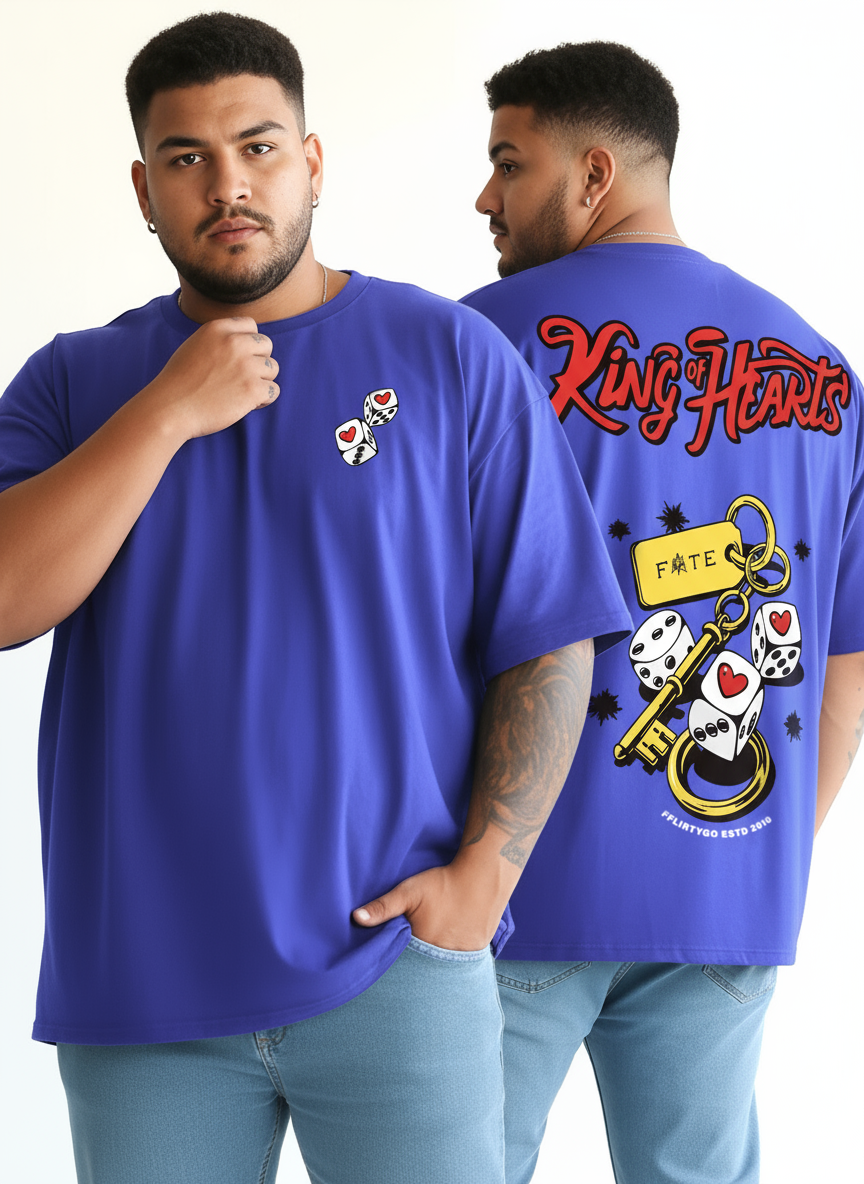 King Of Hearts Mens Oversized T-Shirt