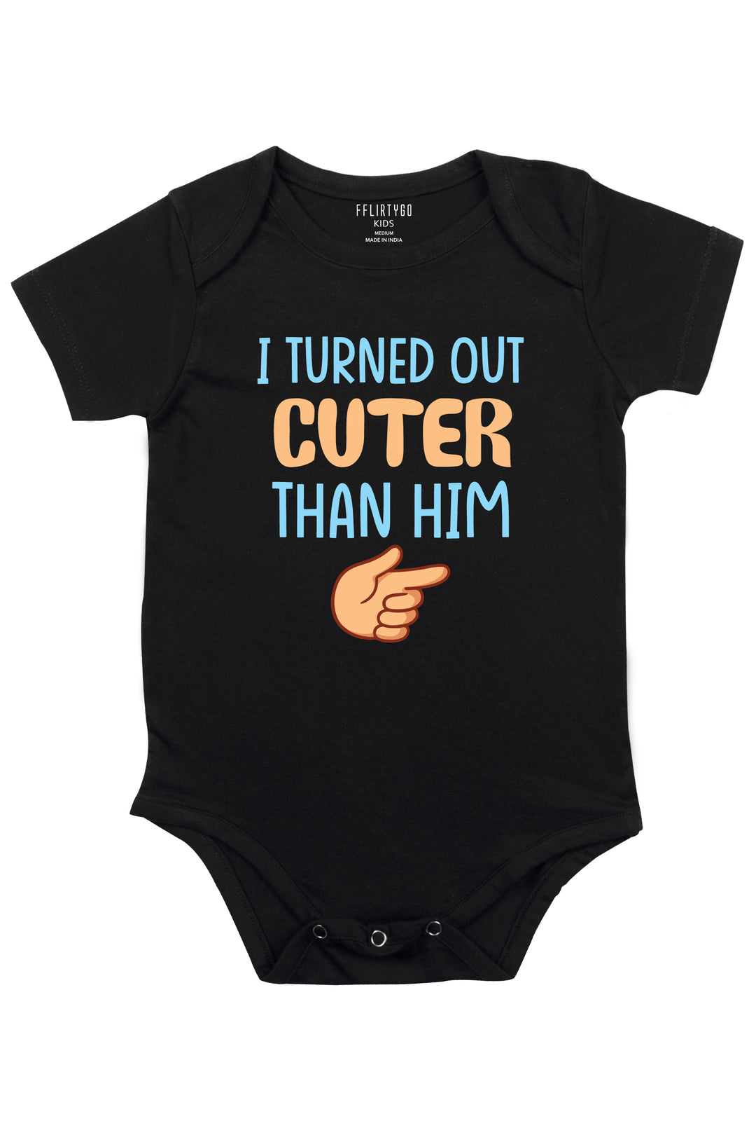 I Turned Out Cuter Than Him Baby Romper | Onesies