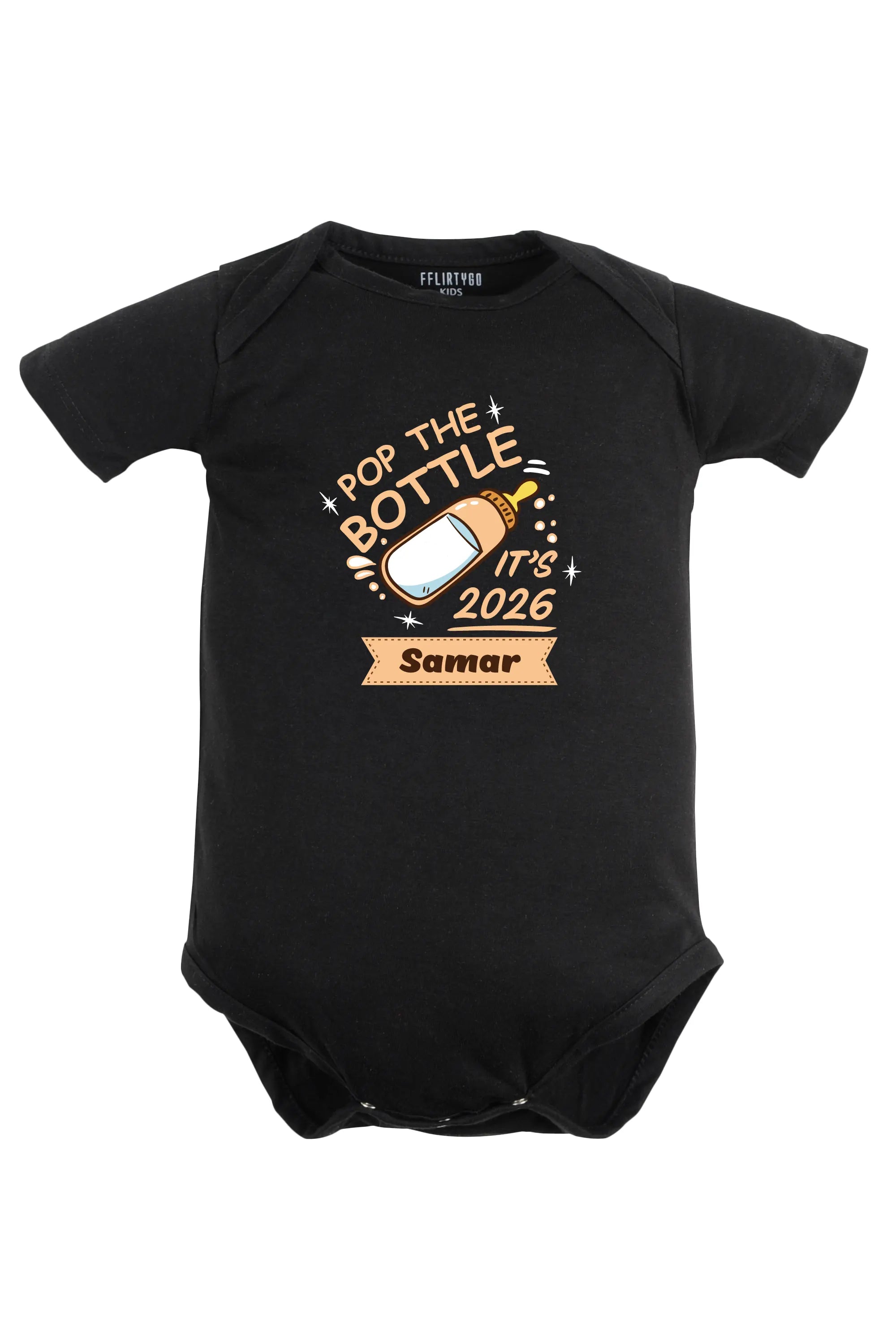 Pop The Bottles It's 2026 Baby Romper | Onesies w/ Custom Name