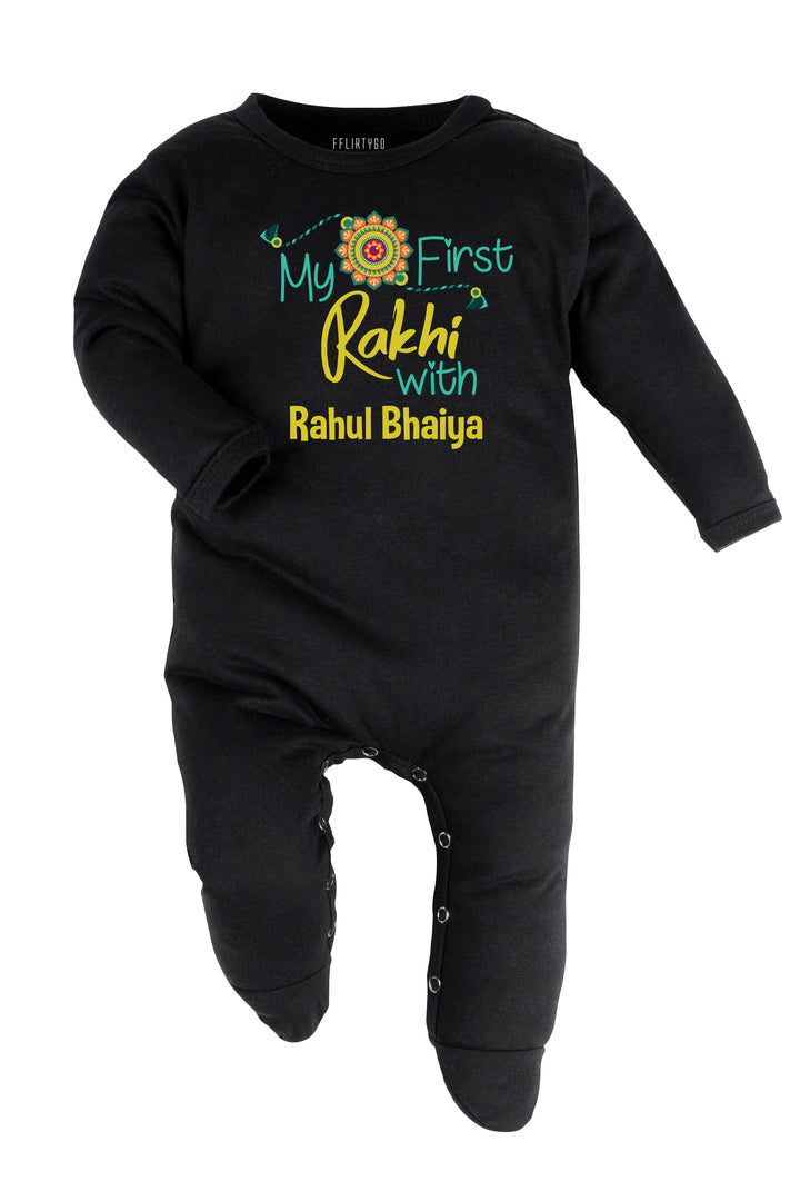 My First Rakhi with Bhaiya Baby Romper | Onesies w/ Custom Name