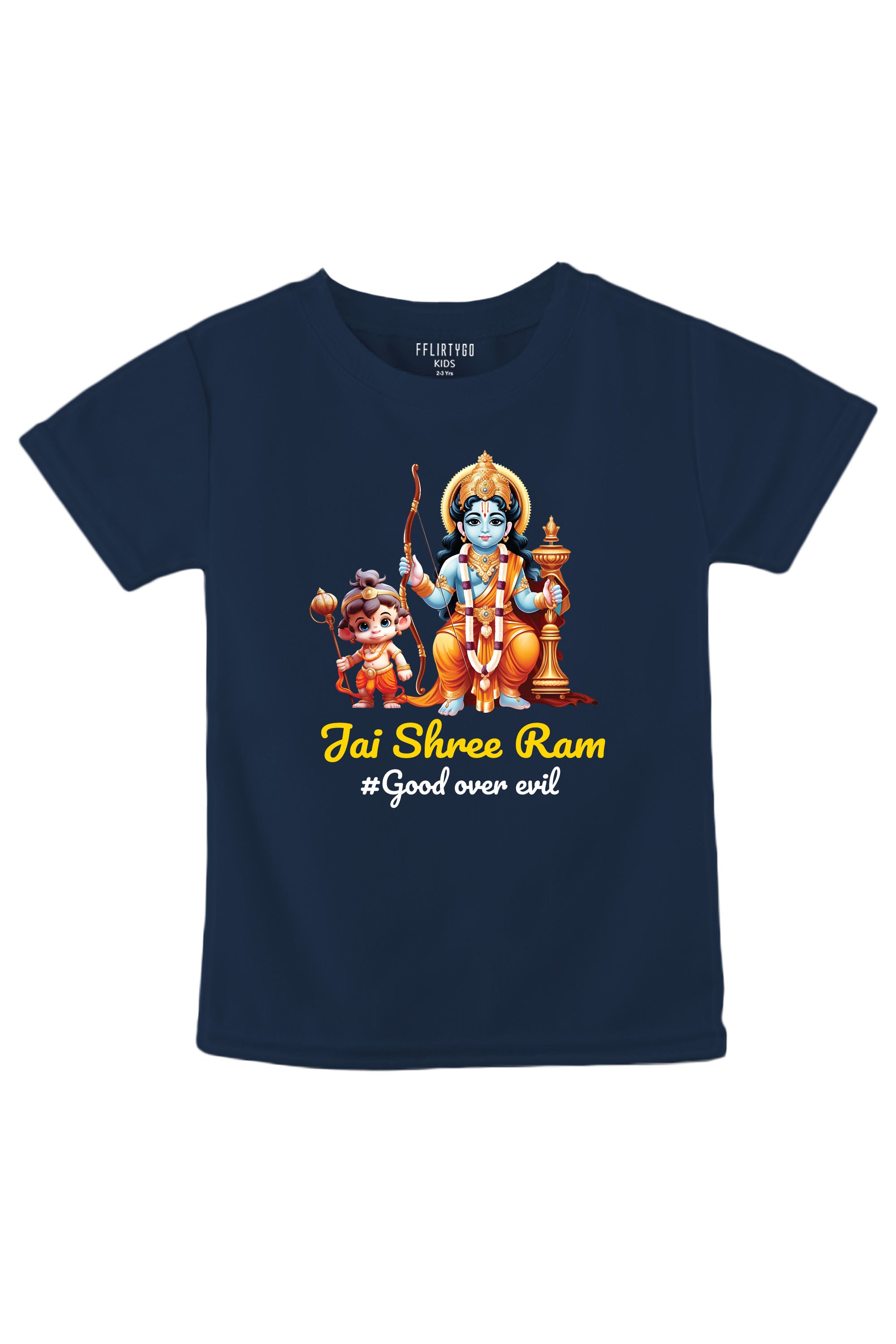 Jai Shree Ram Good Over Evil Kids T Shirt