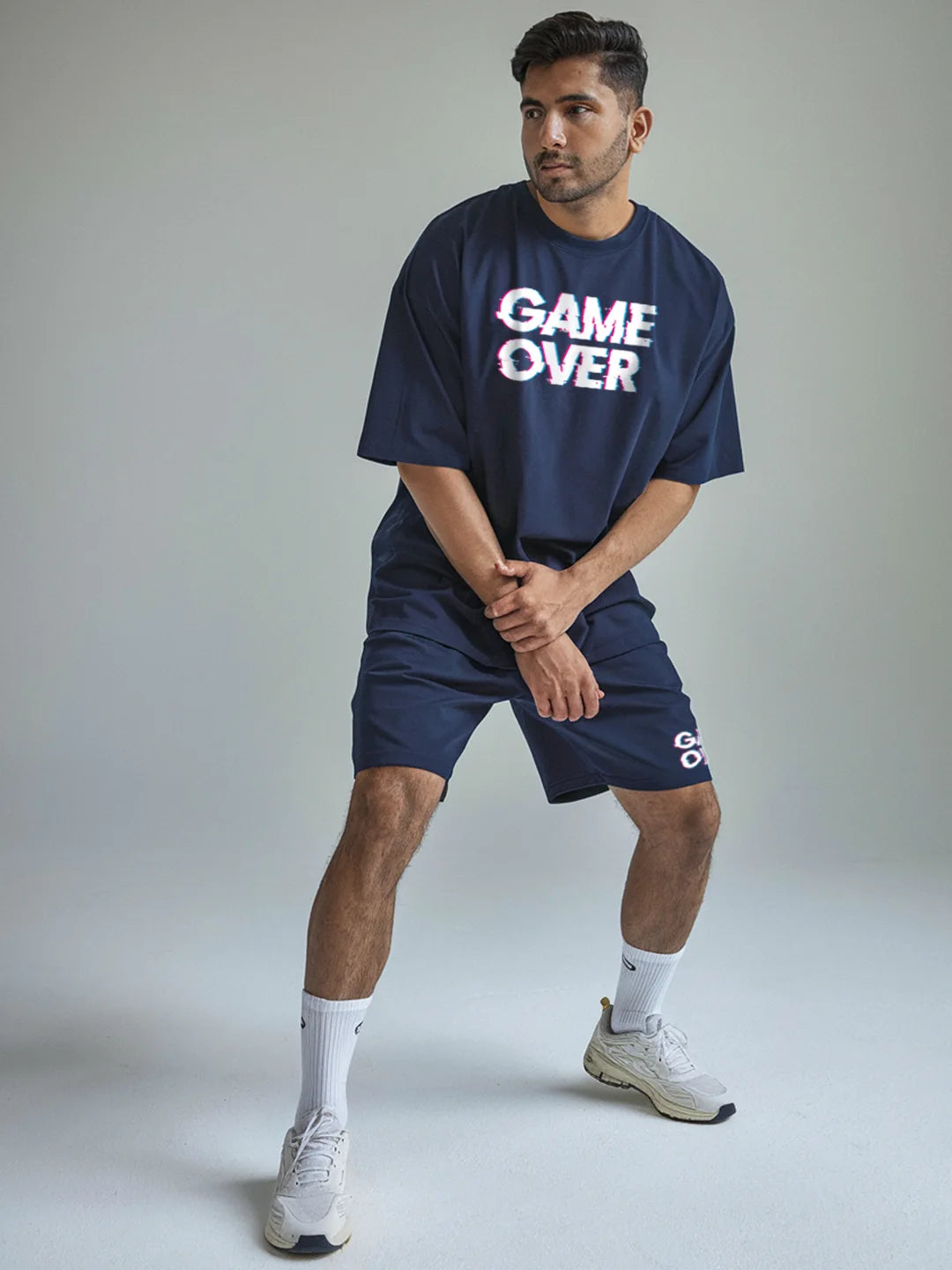 Game Over Cotton Mens T Shirt and Shorts Combo Set