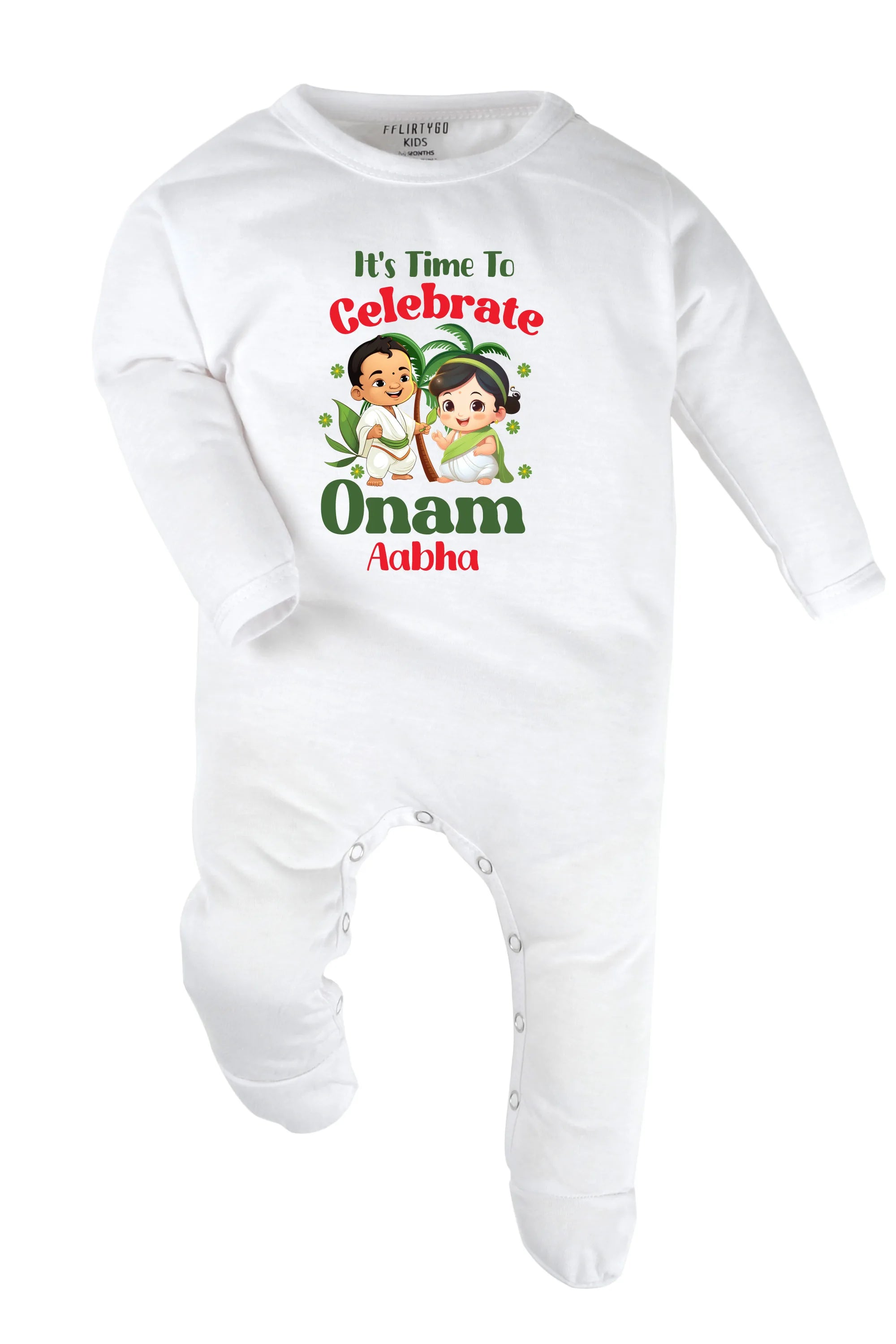 It's Time To Celebrate Onam Baby Romper | Onesies w/ Custom Name