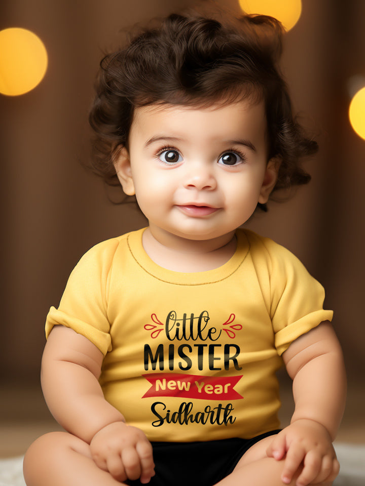 Little Mister New year Kids T Shirt w/ Custom Name