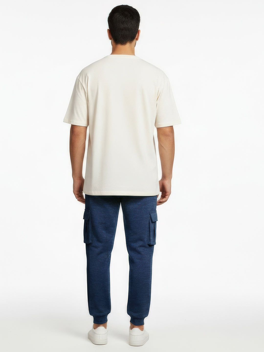 Blue Melange Joggers w/ Box Pockets