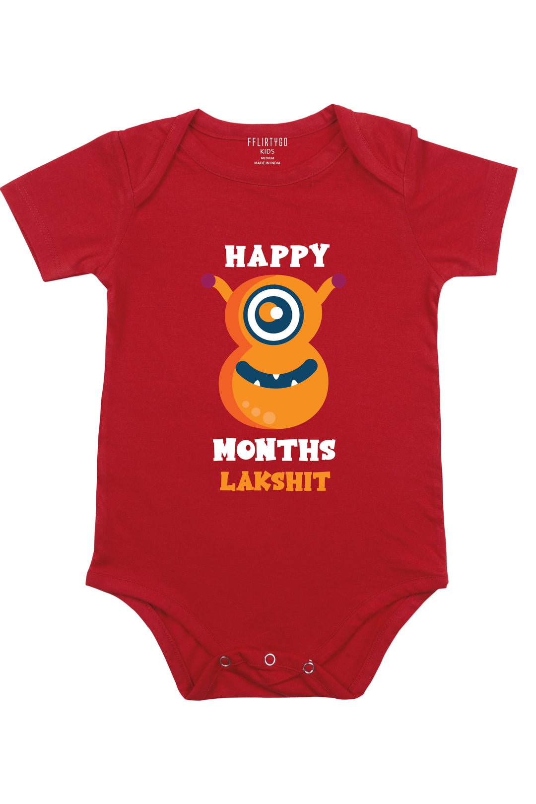 Eight Month Birthday Baby Romper | Onesies w/ Custom Name