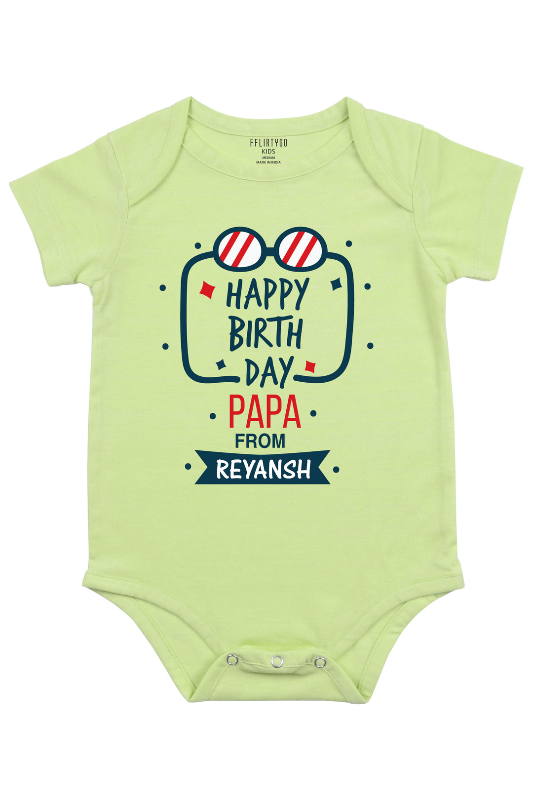 Happy Birthday Papa  Baby Romper | Onesies w/ Custom Name