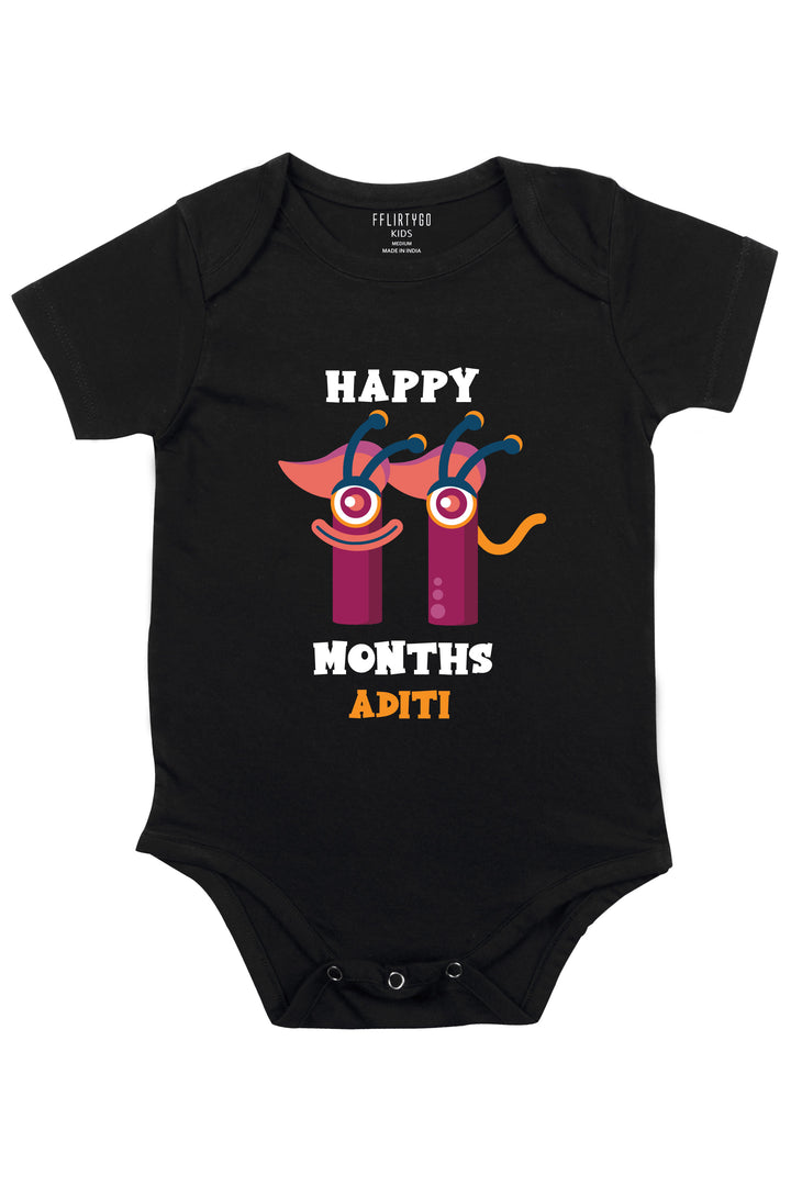 Eleven Month Birthday Baby Romper | Onesies w/ Custom Name