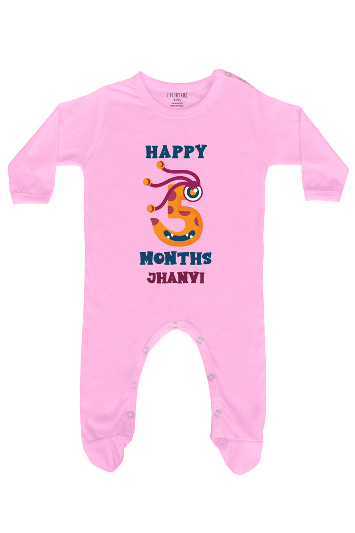 Five Month Birthday Baby Romper | Onesies w/ Custom Name
