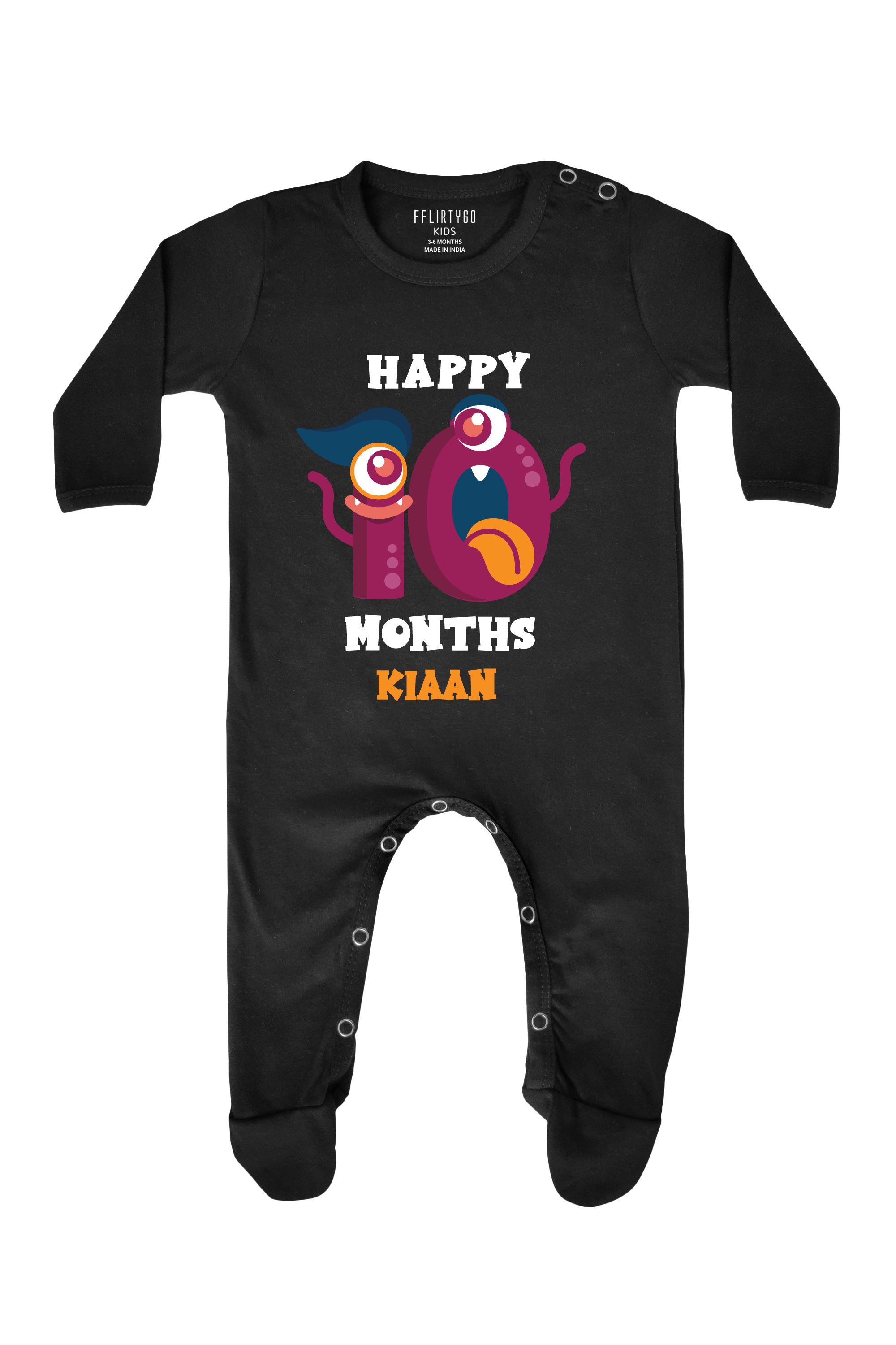 Ten Month Birthday Baby Romper | Onesies w/ Custom Name