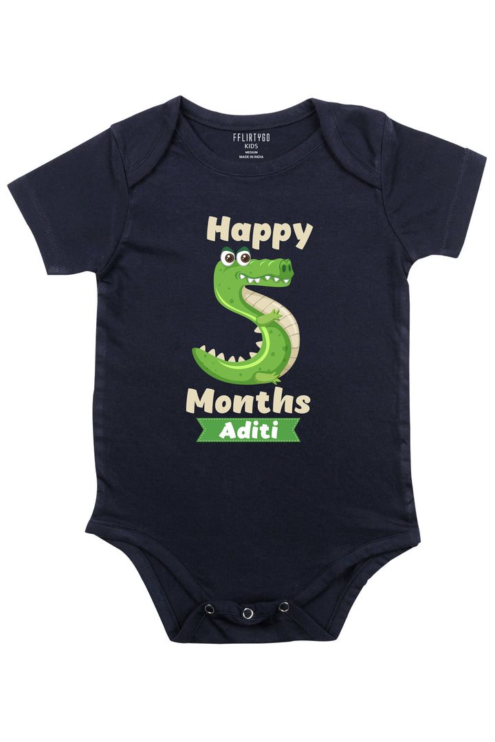 Five Month Milestone Baby Romper | Onesies w/ Custom Name