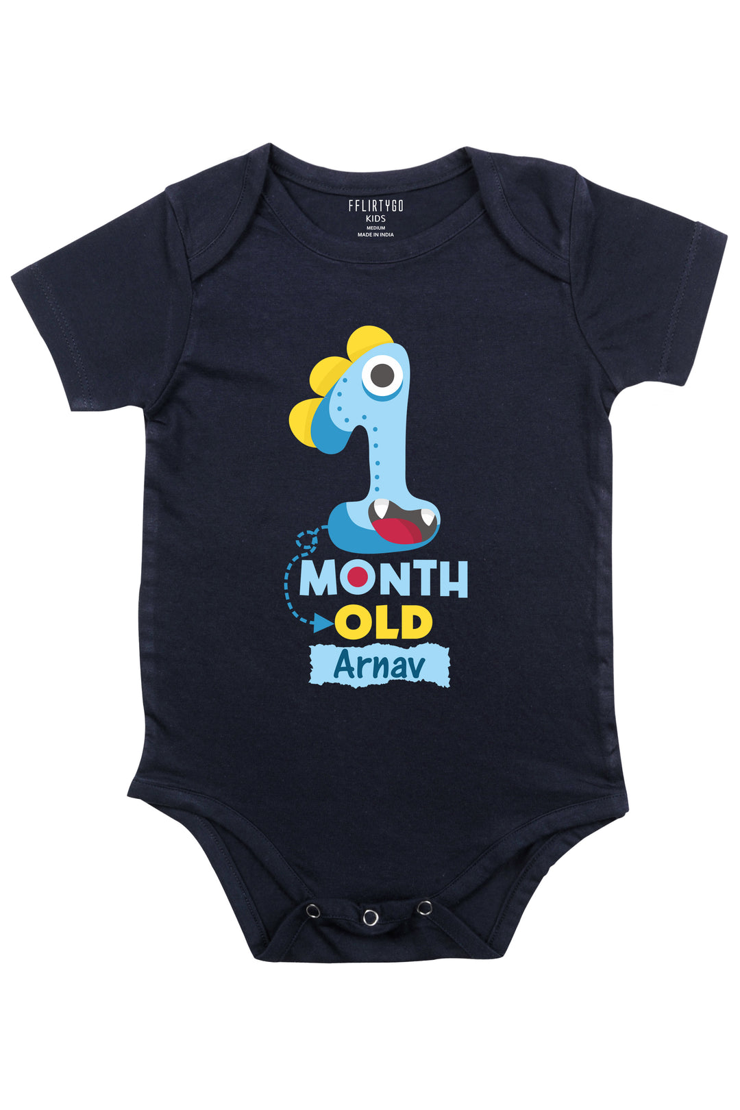 One Month Milestone Baby Romper | Onesies - w/ Custom Name