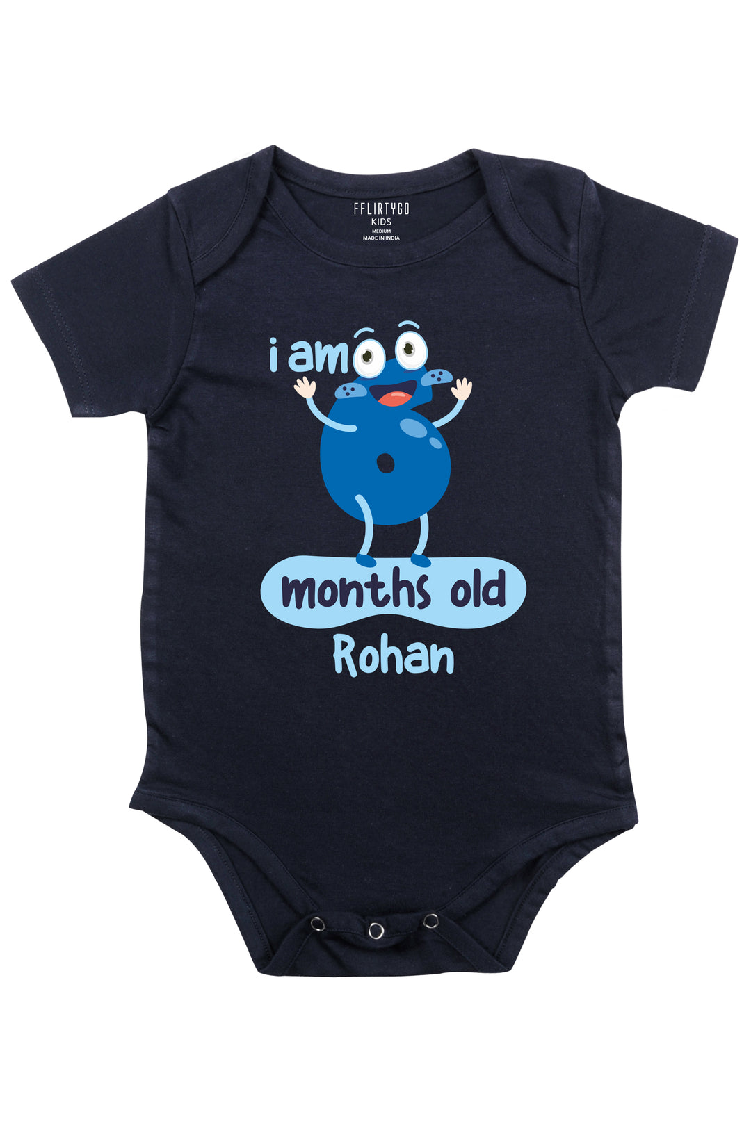 Six Months Milestone Baby Romper | Onesies w/ Custom Name