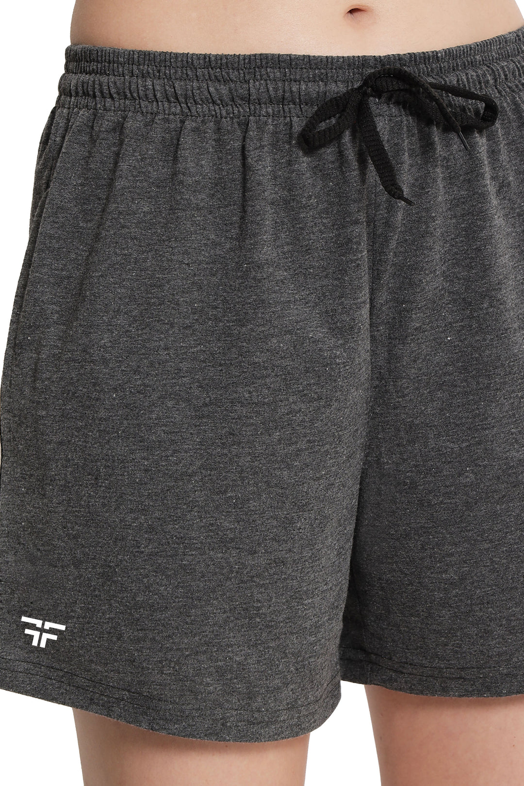 Dark Grey Color Solid Shorts