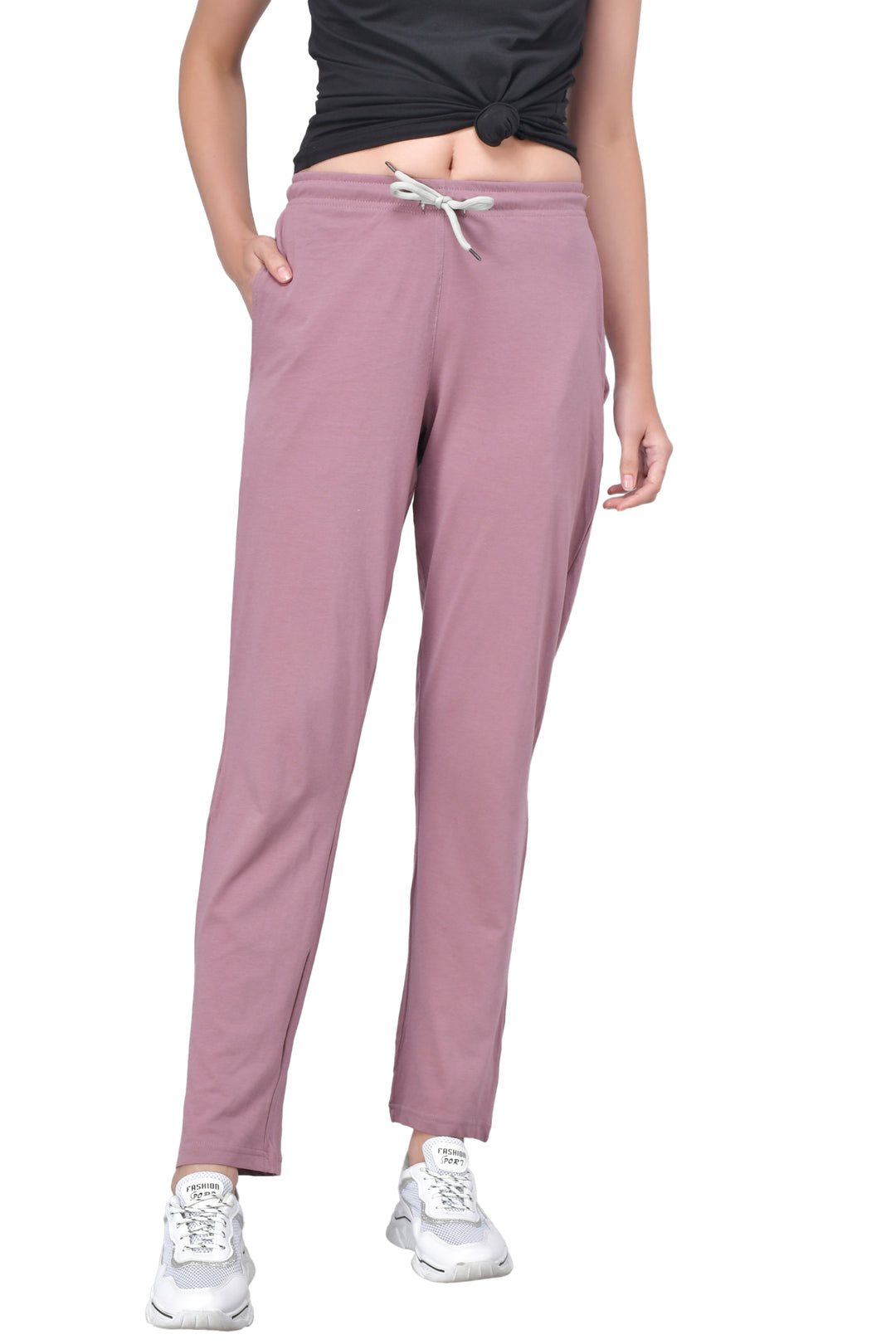 Fflirtygo 2Pcs Women 100% Cotton Solid Joggers/Pajama with pockets